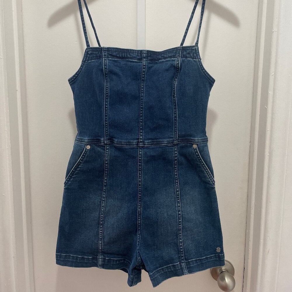 Volcom stretch denim mini romper size 4/6 extra small